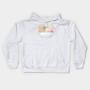 botanical succulent in a golden rack watercolor Kids Hoodie